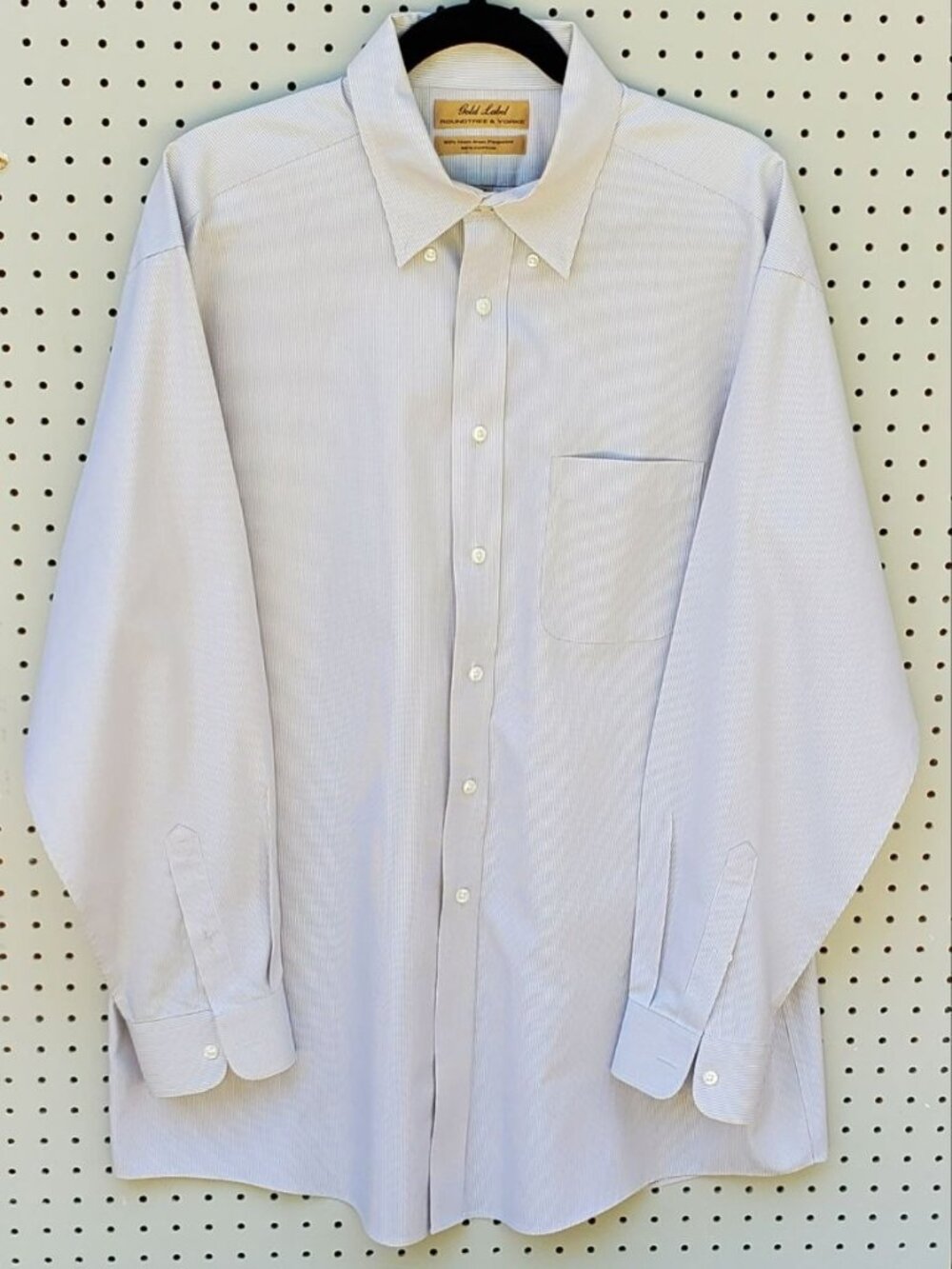 NEWТ Gold Label Round Tree & Yorke Non-Iron Button Up Shirt. Size 16½ -35